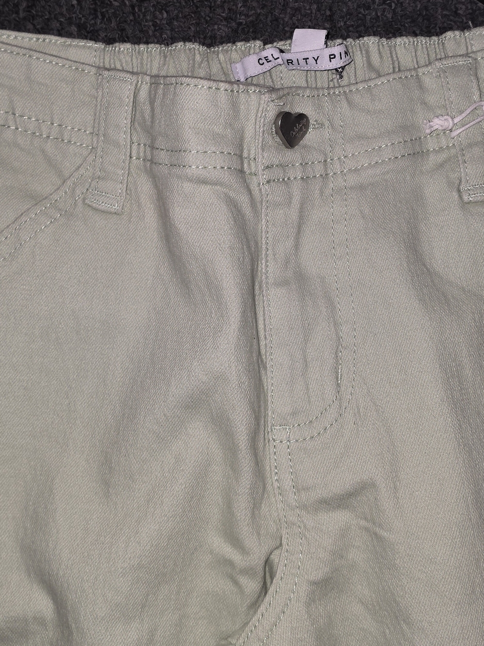 Celebrity Pink Women's Wide-Leg Cargo Pants in Sage - Picture 2 of 7